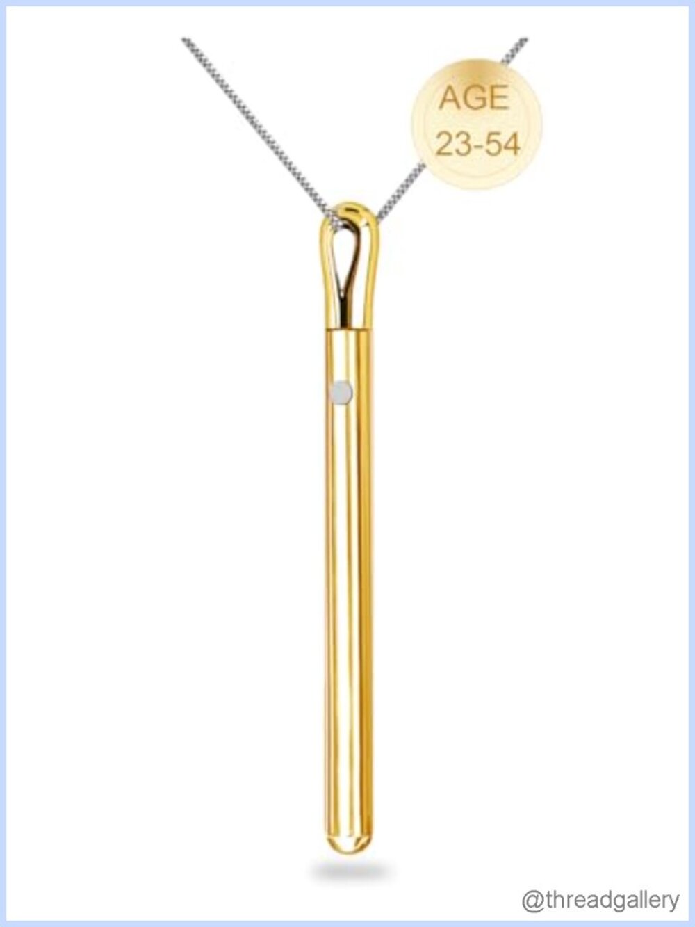 Gold Plated Long Pendant Necklace Womens Stainless Steel Simple Chain